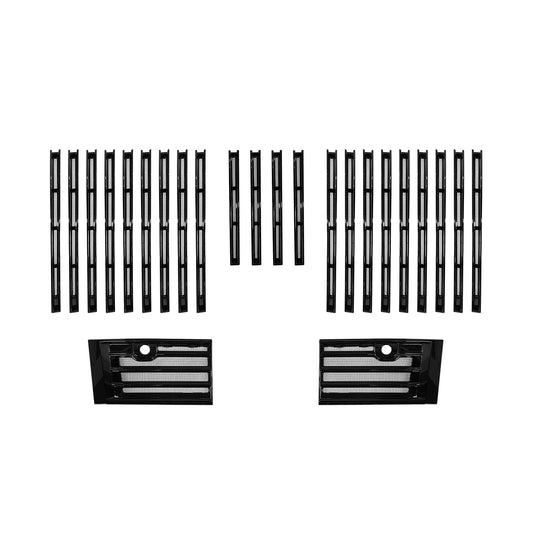 YICER Front Grille Inserts Snap on For WEY G9, Gloss Black