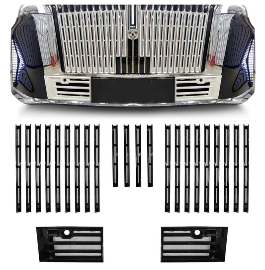 Front Grille Inserts Snap on For WEY G9, Gloss Black