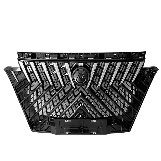 Front Bumper Grilles ABS Glossy Black Car Exterior for BYD Denza D9 EV, (Bird Nest Type)