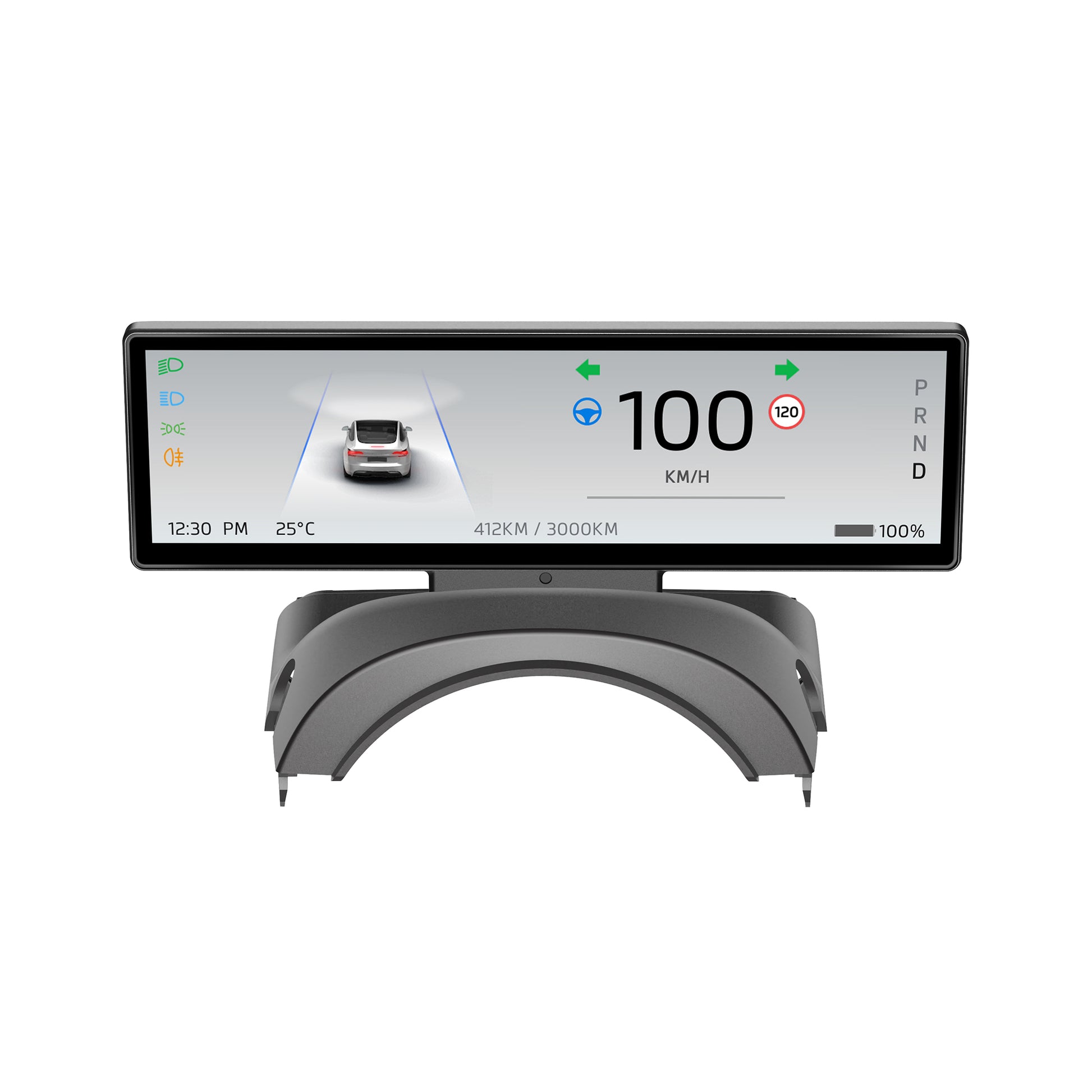 YICER 8.8'' Display Screen Dashboard for Tesla Model Y Model 3, IPS Touchscreen with Wire Carplay, Android Auto, AC Control Seat Heating, 1280x320 （T12pro）