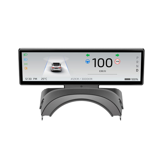 YICER 8.8'' Display Screen Dashboard for Tesla Model Y Model 3, IPS Touchscreen with Wire Carplay, Android Auto, AC Control Seat Heating, 1280x320 （T12pro）