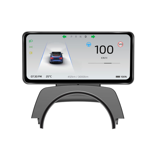 YICER Display Screen Dashboard for 2024+ Tesla Model 3 Highland - 6.25” IPS Touchscreen with Wire Carplay, Android Auto, AC Control Seat Heating（T13）