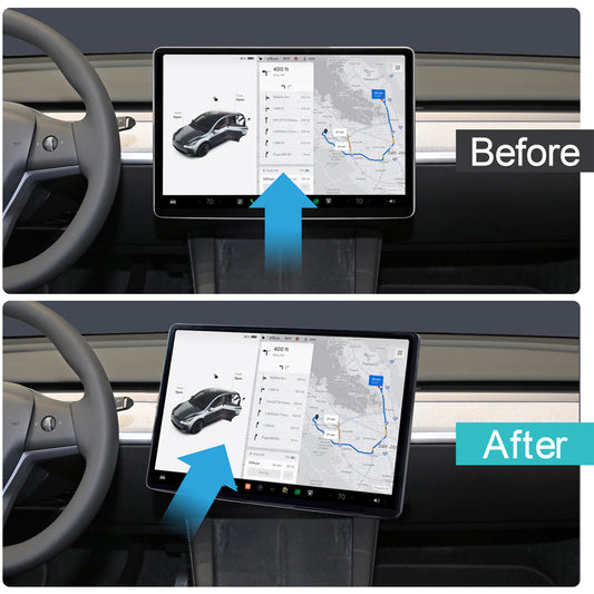 YICER Screen Swivel Mount for Tesla Model 3 Highland 2024-2026, 2024-2026 Model Y Highland Screen Mount Rotating Bracket Holder for Tesla Center Console Navigation Original Screen, T6