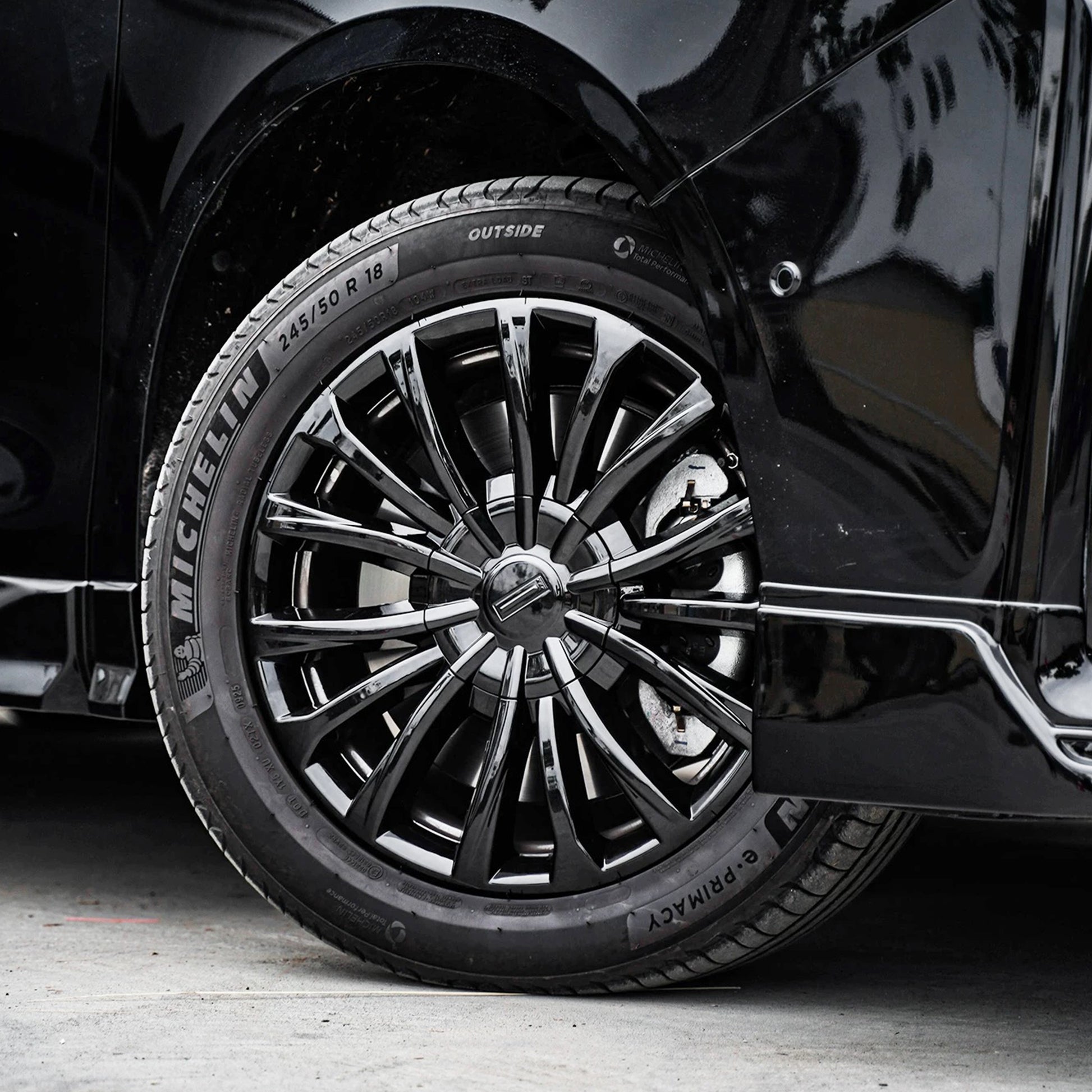 YICER Wheel Hubcap Cover for WEY G9, Set Of 4, Gloss Black
