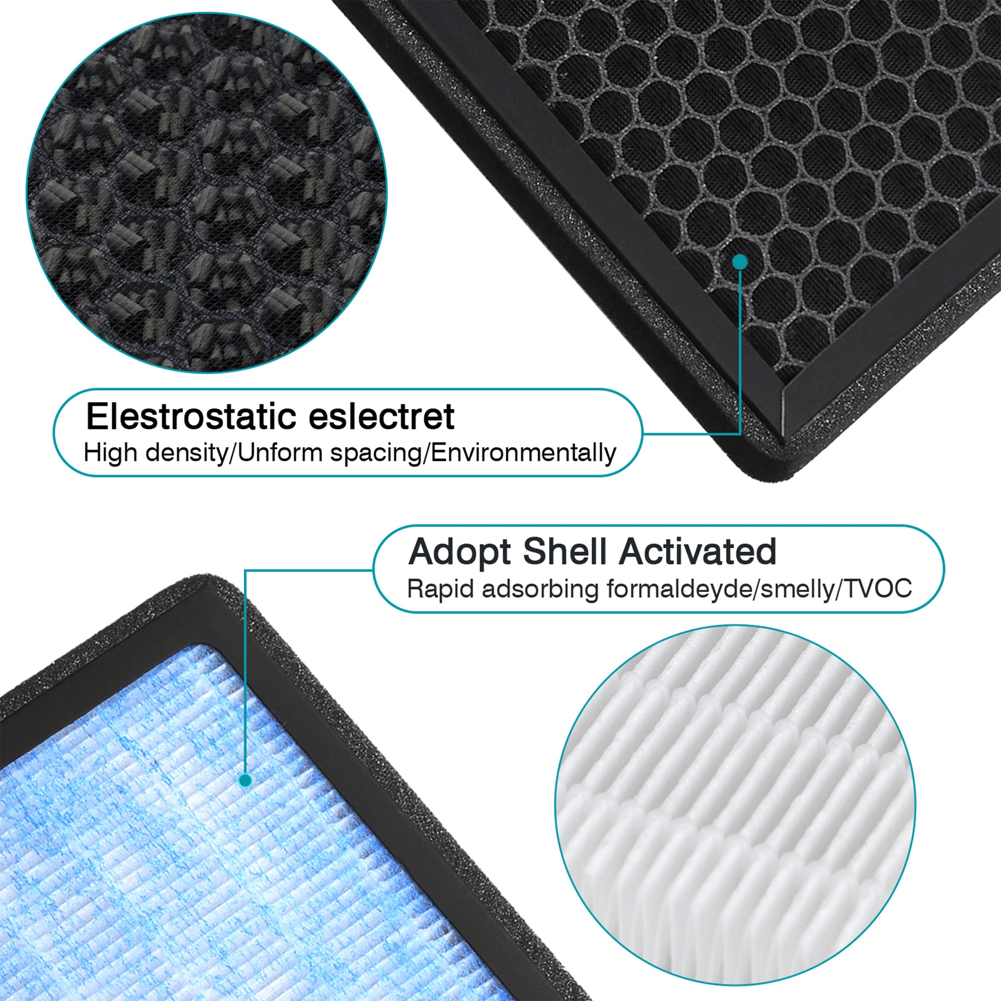 YICER Cabin Air Filter for Tesla Model 3 Model Y 2016-2026, 2 Pack HEPA Air Filter Replacement with Activated Carbon Premium Interior Accessories