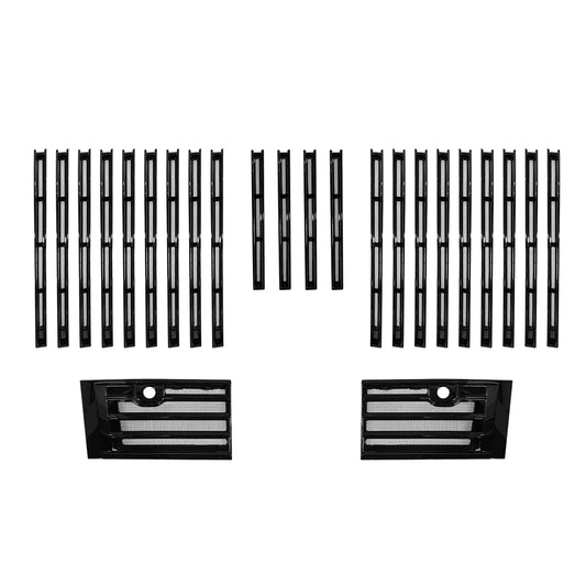 Front Grille Inserts Snap on For WEY G9, Gloss Black