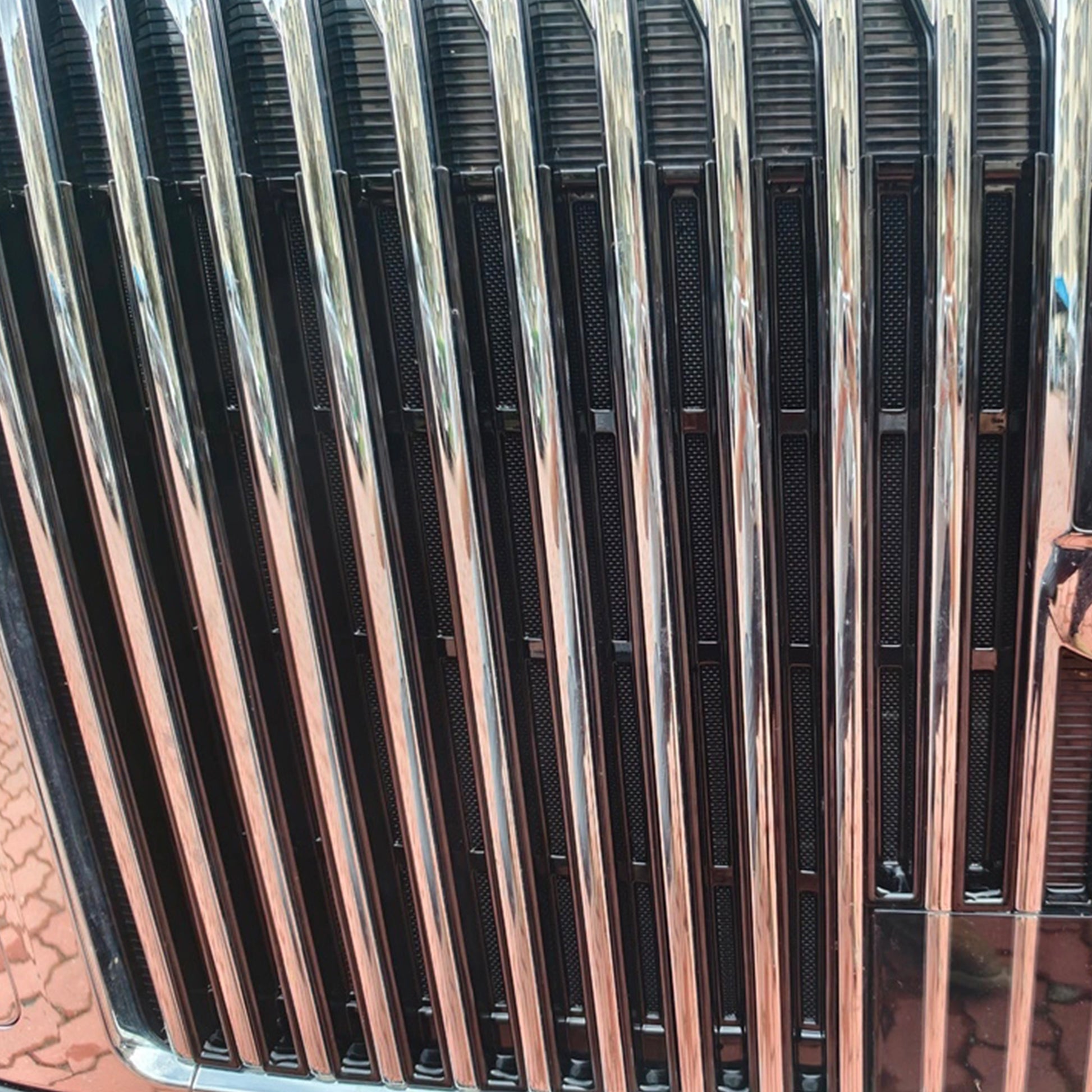 YICER Front Grille Inserts Snap on For WEY G9, Gloss Black