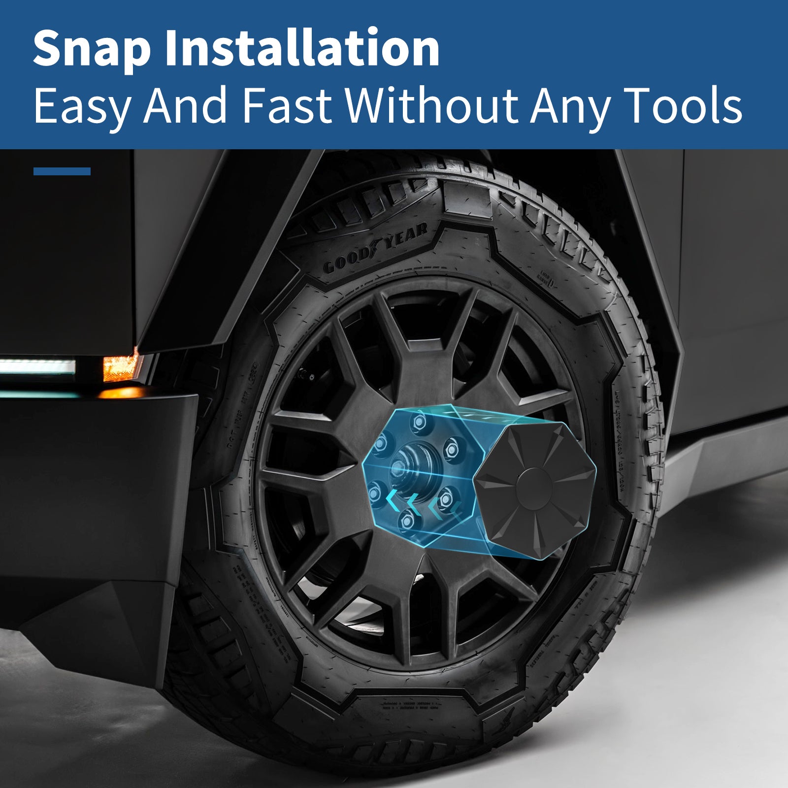 YICER Wheel Hubcaps Cover for Cybertruck
