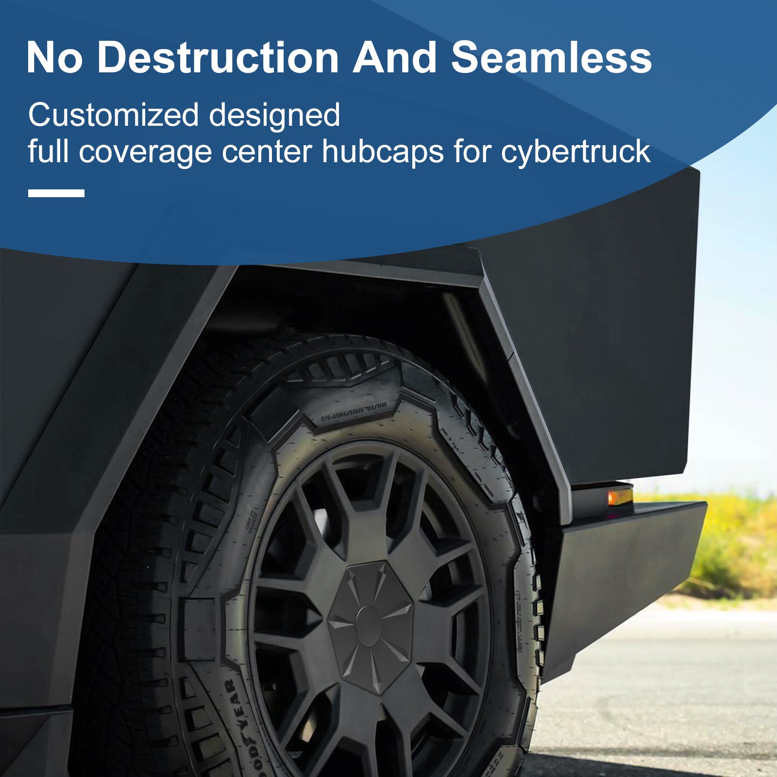 YICER Wheel Hubcaps Cover for Cybertruck