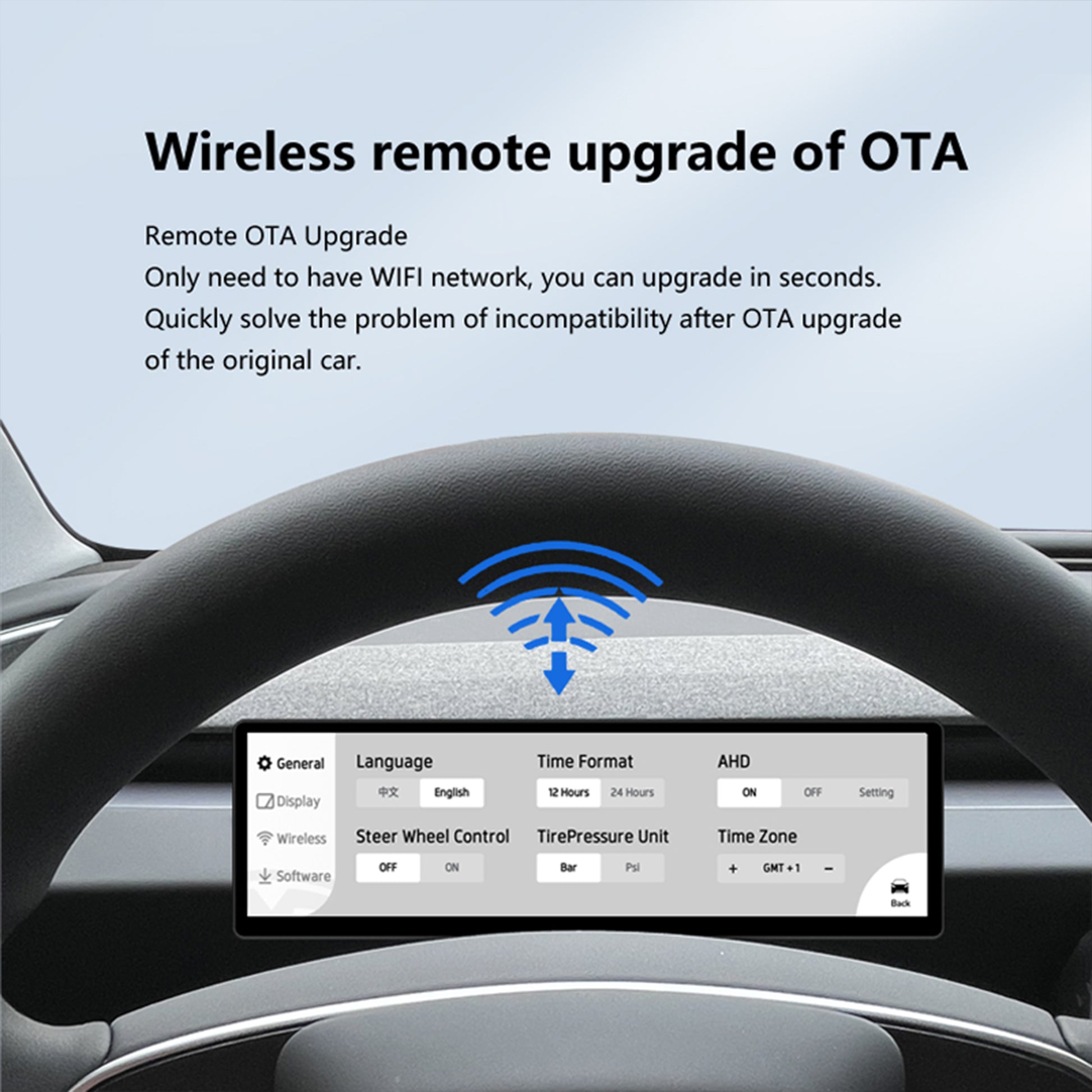 YICER 8.8'' Display Screen Dashboard for 2024+ Tesla Model 3 Highland - IPS Touchscreen with Wire Carplay, Android Auto, AC Control Seat Heating (T13PRO)